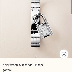 Hermès Steel Kelly Watch, mini model 16mm